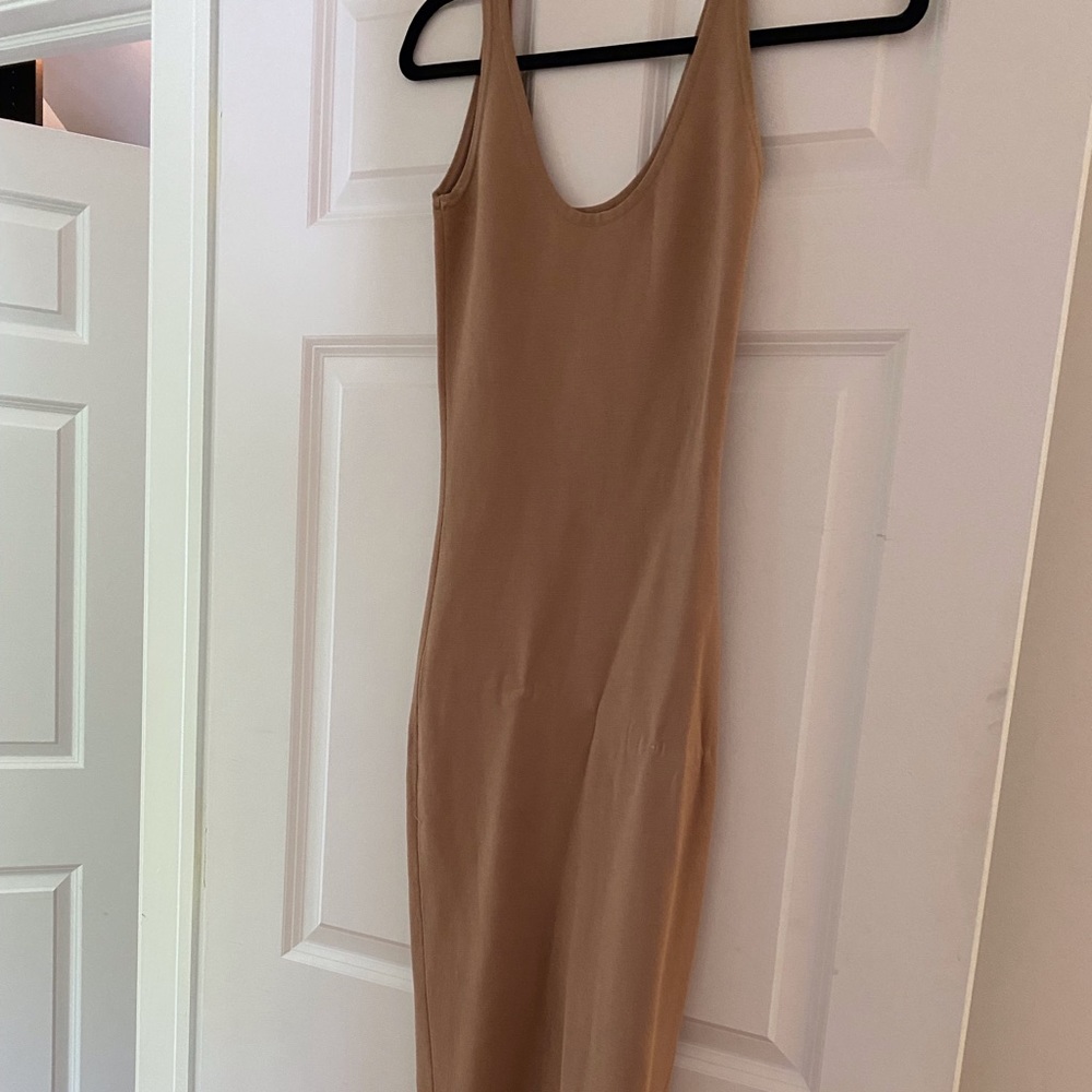 Ronny Kobo XS Tan Body-con Dress